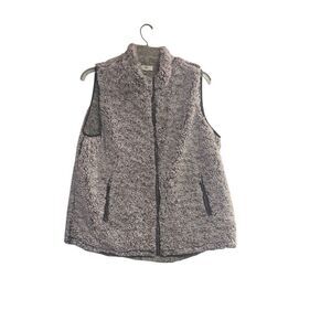 ENTRO Women’s Vest Size 1X Sherpa‎ Zip Up Brown